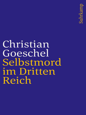 cover image of Selbstmord im Dritten Reich